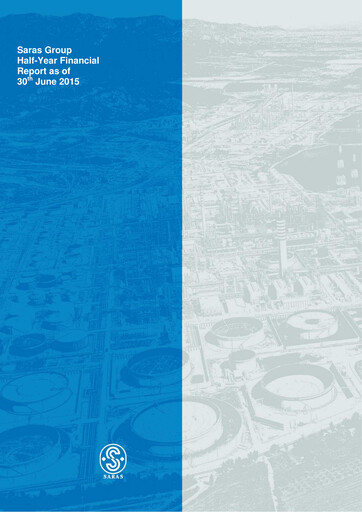 Thumbnail Saras S.p.A. Half-year Report 2015-h1