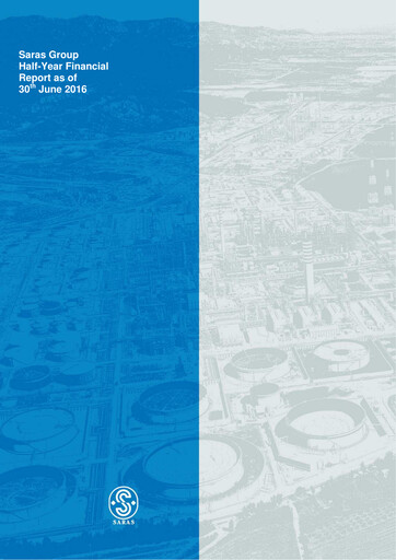 Thumbnail Saras S.p.A. Half-year Report 2016-h1