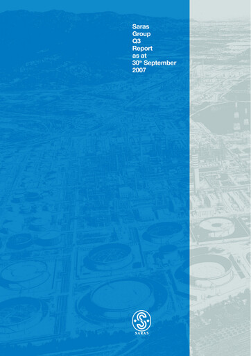 Thumbnail Saras S.p.A. Quarterly Report 2007-q3
