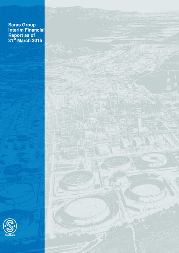 Thumbnail Saras S.p.A. Quarterly Report 2015-q1