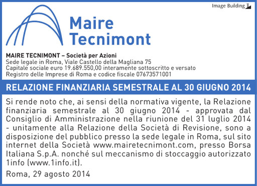 Thumbnail Maire Tecnimont Half-year Report 2014-h1