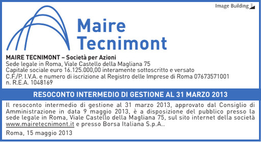Thumbnail Maire Tecnimont Quarterly Report 2013-q1