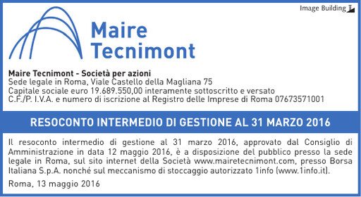 Thumbnail Maire Tecnimont Quarterly Report 2016-q1