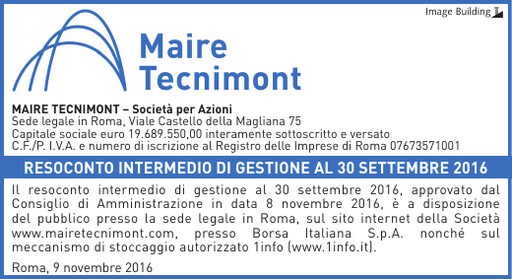 Thumbnail Maire Tecnimont Quarterly Report 2016-q3