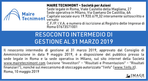 Thumbnail Maire Tecnimont Quarterly Report 2019-q1
