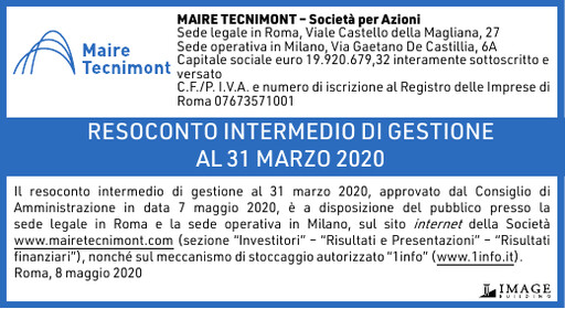 Thumbnail Maire Tecnimont Quarterly Report 2020-q1