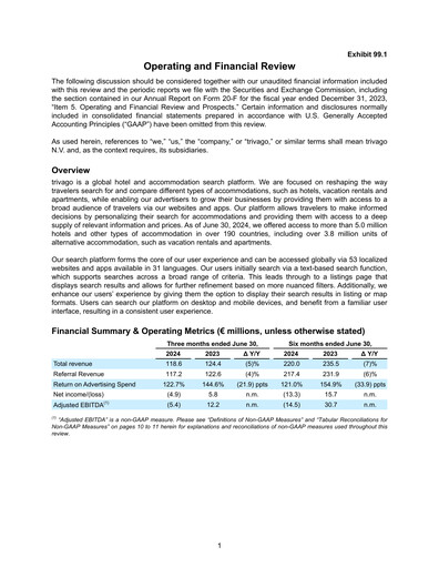 Thumbnail trivago Quarterly Report 2024-q2