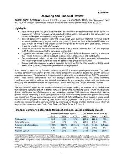 Thumbnail trivago Quarterly Report 2025-q2