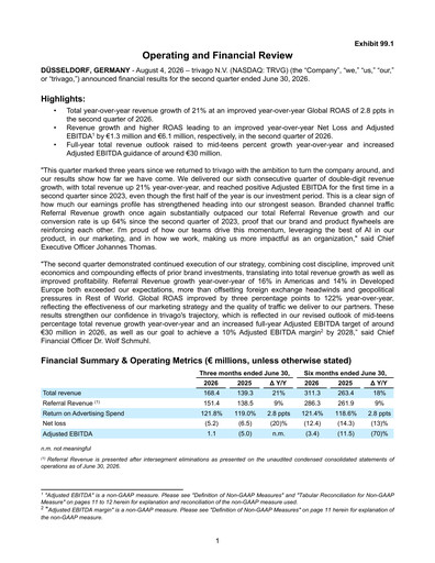 Miniature trivago Rapport trimestriel 2026-q2