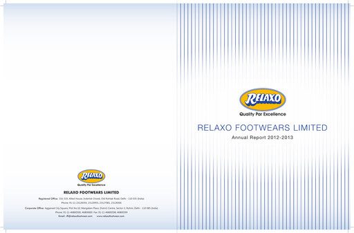 Miniature Relaxo Footwear Rapport annuel 2012-2013