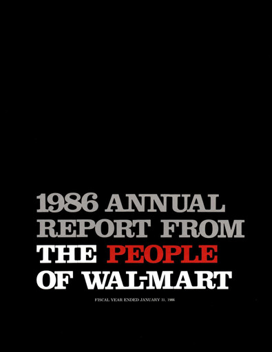 Thumbnail Walmart Annual Report 1986