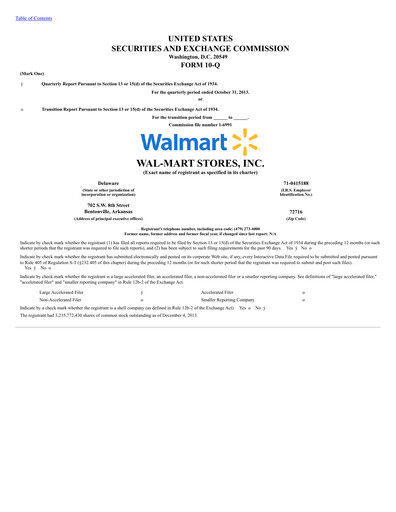 Thumbnail Walmart Quarterly Report 2013-q3