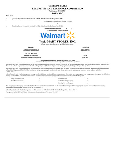 Thumbnail Walmart Quarterly Report 2017-q3