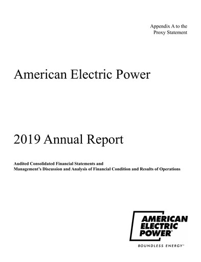 Thumbnail American Electric Power Annual Report 2019