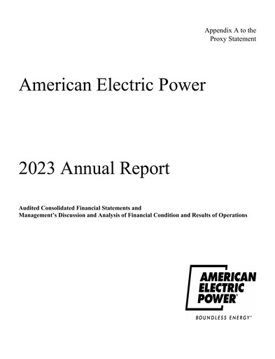 Thumbnail American Electric Power Annual Report 2023