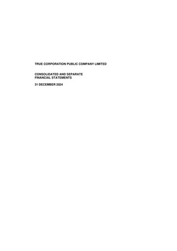 Thumbnail True Corporation Financial Statement 2024
