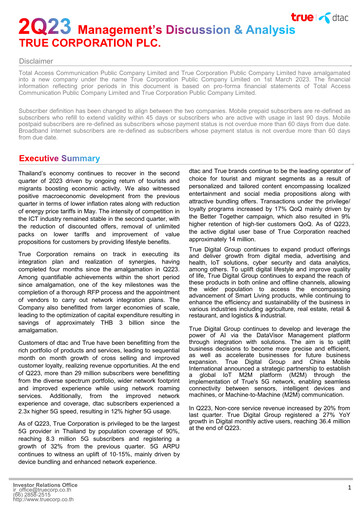 Thumbnail True Corporation Quarterly Report 2023-q2