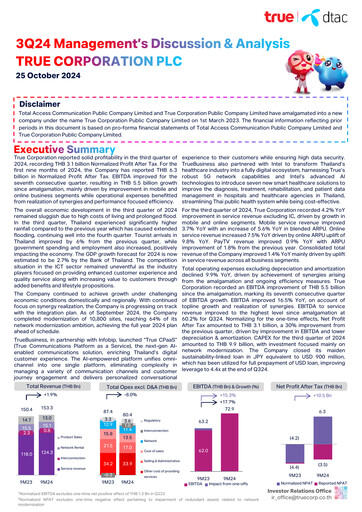 Thumbnail True Corporation Quarterly Report 2024-q3