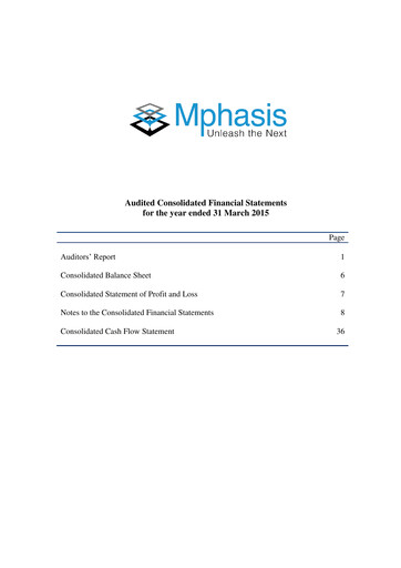 Thumbnail Mphasis
 Financial Statement fy2015