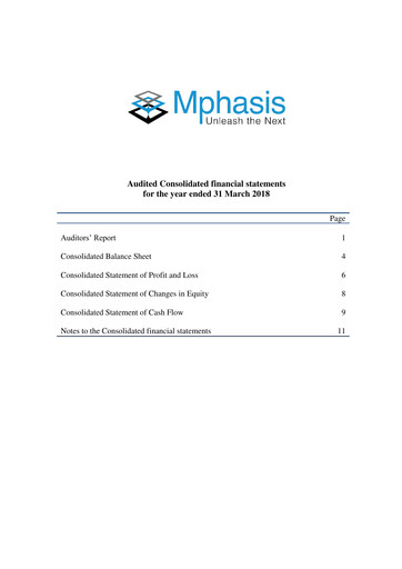 Thumbnail Mphasis
 Financial Statement fy2018