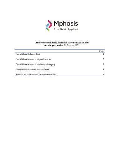 Thumbnail Mphasis
 Financial Statement fy2022