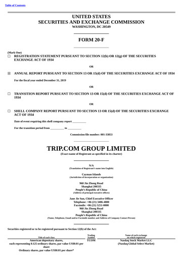 Thumbnail Trip.com Annual Report 2019