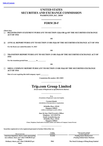 Thumbnail Trip.com Annual Report 2023