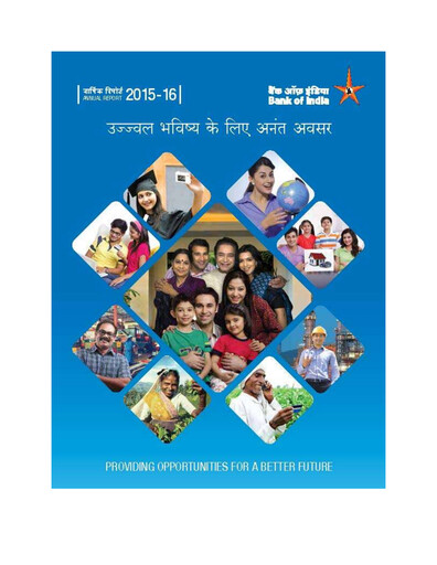 Thumbnail Bank of India
 Annual Report 2015-2016