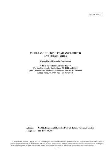 Thumbnail Chailease Holding Half-year Report 2021-h1