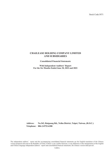 Thumbnail Chailease Holding Half-year Report 2022-h1