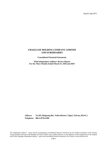 Thumbnail Chailease Holding Quarterly Report 2026-q1