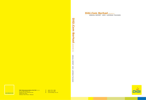 Miniature Celcomdigi Rapport annuel 2003