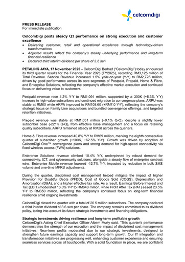 Thumbnail Celcomdigi Quarterly Report 2025-q3