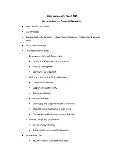 Thumbnail Celcomdigi Sustainability Report 2014