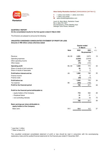 Thumbnail Sime Darby Plantation Quarterly Report 2022-q1