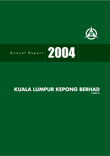 Thumbnail Kuala Lumpur Kepong Annual Report 2004