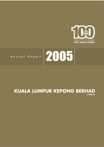 Thumbnail Kuala Lumpur Kepong Annual Report 2005