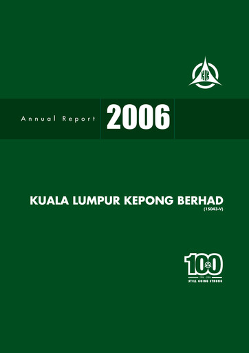 Thumbnail Kuala Lumpur Kepong Annual Report 2006