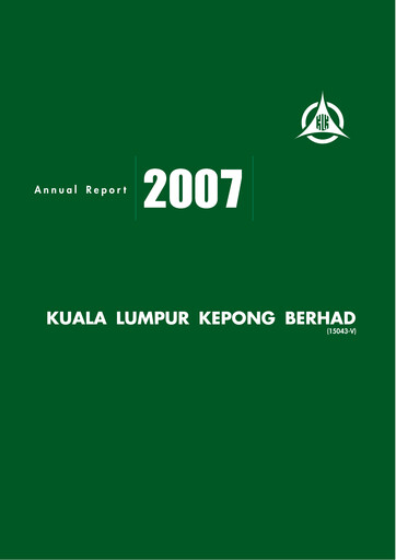 Thumbnail Kuala Lumpur Kepong Annual Report 2007