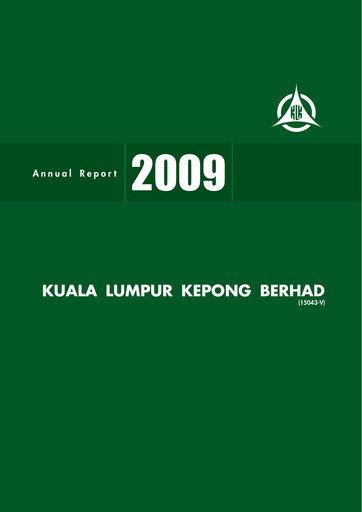 Thumbnail Kuala Lumpur Kepong Annual Report 2009