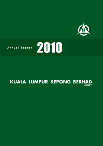 Thumbnail Kuala Lumpur Kepong Annual Report 2010