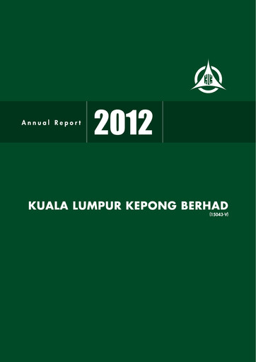 Thumbnail Kuala Lumpur Kepong Annual Report 2012