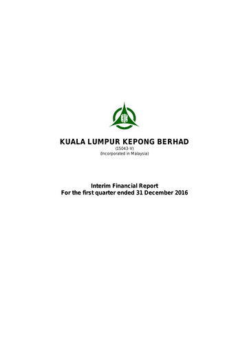 Thumbnail Kuala Lumpur Kepong Quarterly Report 2017-q1
