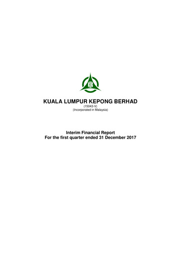 Thumbnail Kuala Lumpur Kepong Quarterly Report 2018-q1