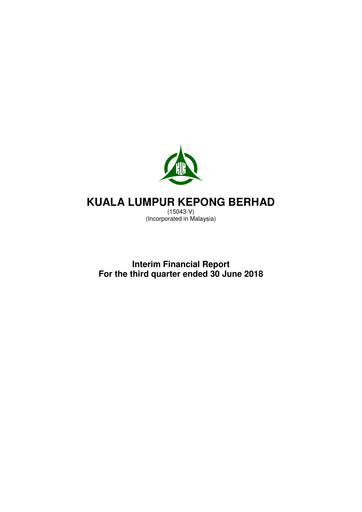 Thumbnail Kuala Lumpur Kepong Quarterly Report 2018-q3