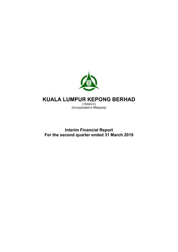 Thumbnail Kuala Lumpur Kepong Quarterly Report 2019-q2