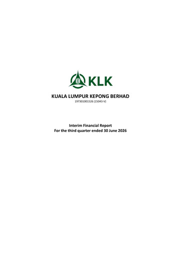 Vorschaubild Kuala Lumpur Kepong Quartalsbericht 2026-q3