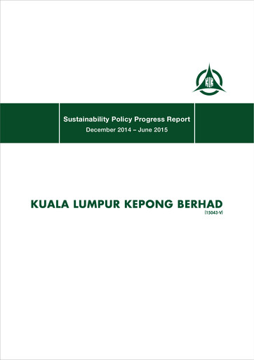 Thumbnail Kuala Lumpur Kepong Sustainability Report 2014-2015