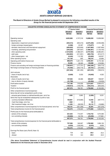 Thumbnail Axiata Group Quarterly Report 2014-q3