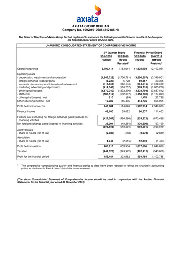 Vorschaubild Axiata Group Quartalsbericht 2020-q2